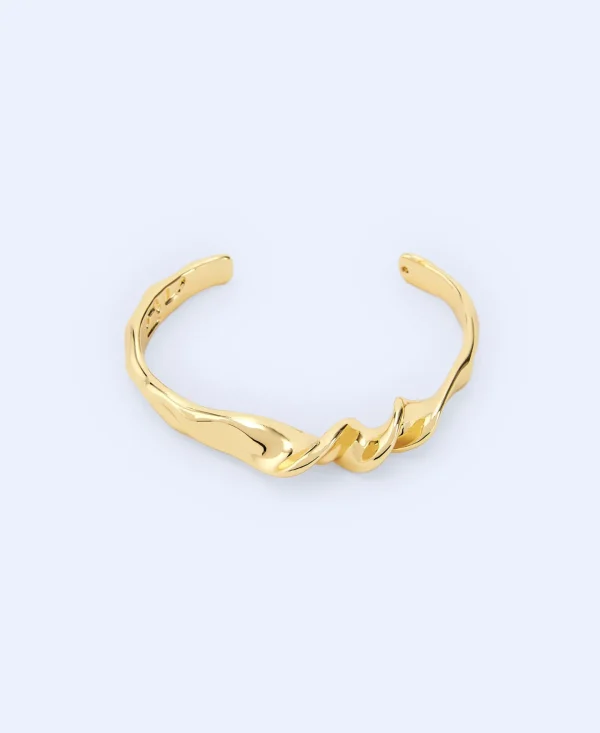 Adolfo Dominguez Bisutería>Pulsera Metalica Motivo Torsion Dorado