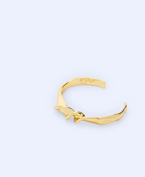 Adolfo Dominguez Bisutería>Pulsera Metalica Motivo Torsion Dorado