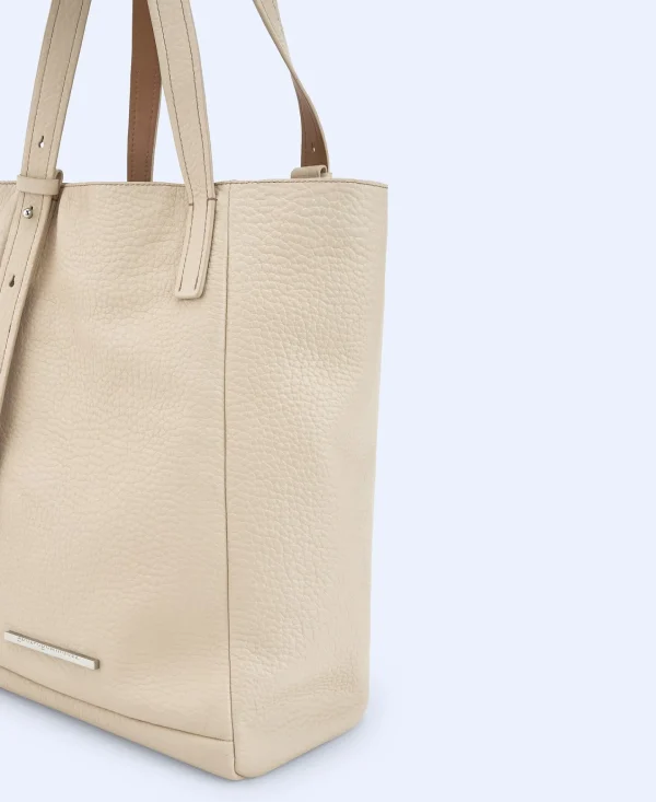 Adolfo Dominguez Bolsos>Shopper En Piel Responsable Crudo