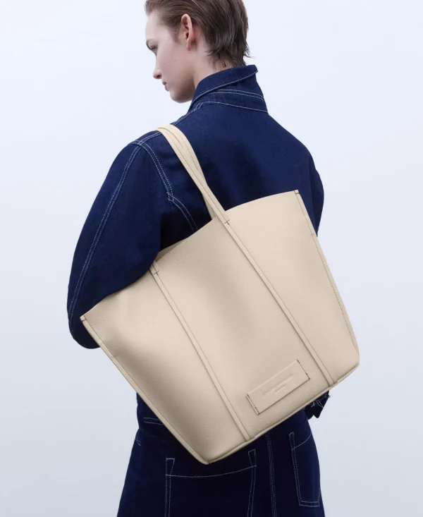 Adolfo Dominguez Bolsos>Shopper Reciclado En Textura Grano Nata