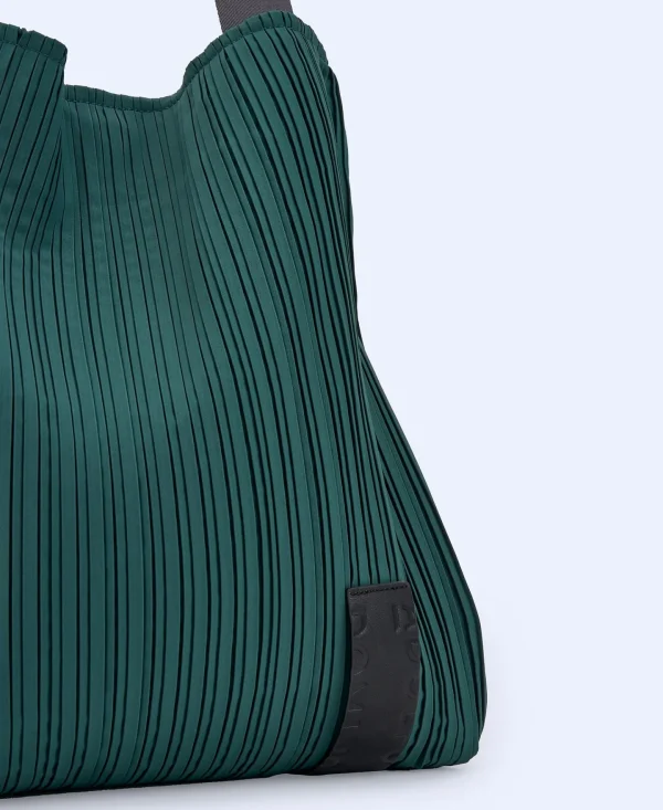 Adolfo Dominguez Bolsos>Shopper Vertical En Crinkle Reciclado Verde