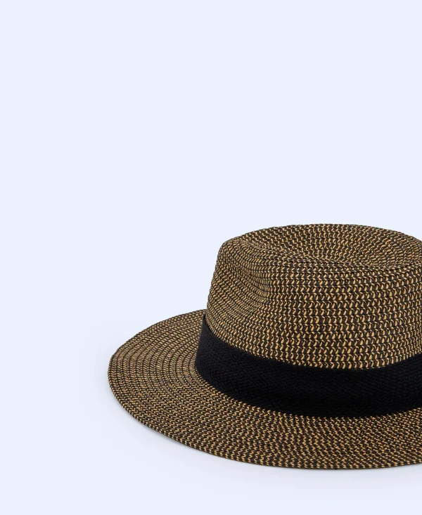 Adolfo Dominguez Sombreros>Sombrero En Papel Responsable Negro
