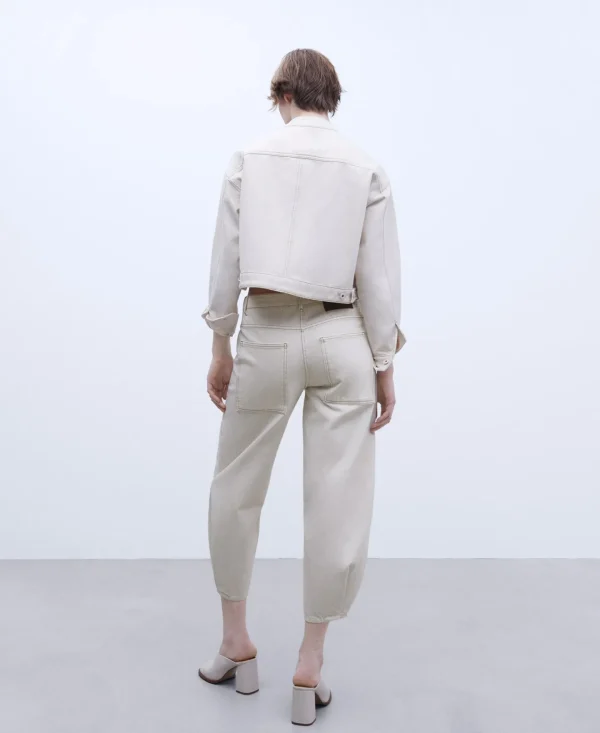 Adolfo Dominguez Pantalones>Vaquero Banana Con Pinzas Crudo