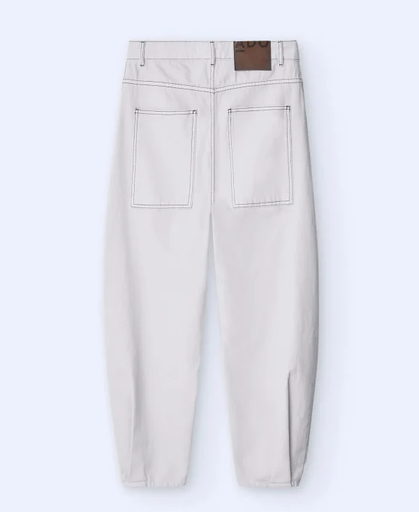 Adolfo Dominguez Pantalones>Vaquero Banana Con Pinzas Crudo