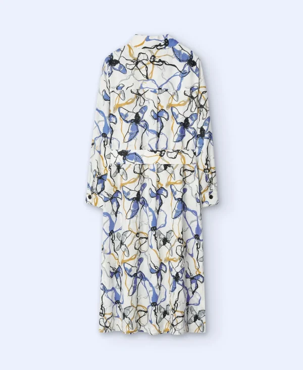 Adolfo Dominguez Vestidos Y Monos>Vestido Camisero Estampado En Lino Estampado Flores