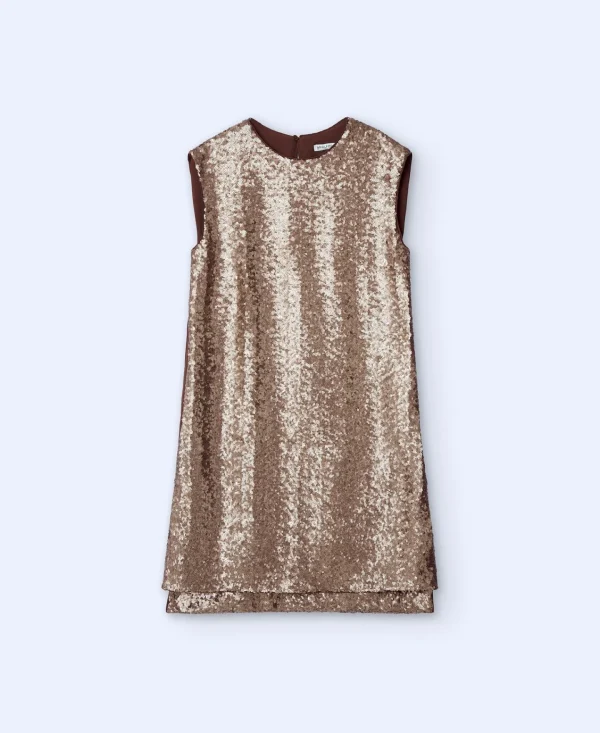 Adolfo Dominguez Vestidos Y Monos>Vestido Corto De Lentejuelas Cobre