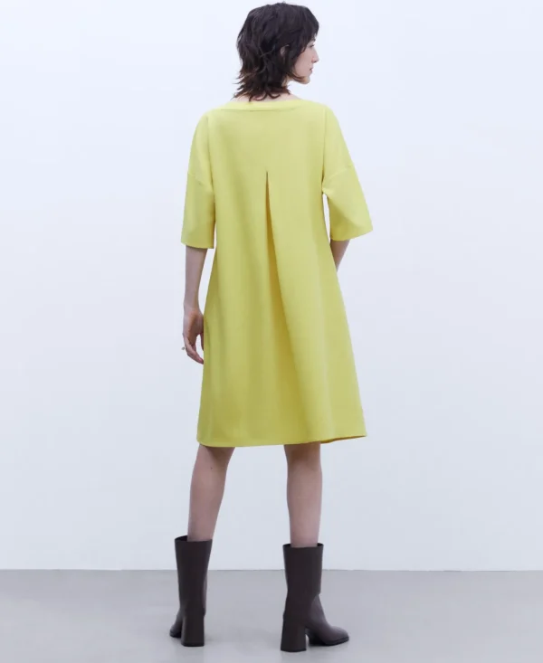 Adolfo Dominguez Vestidos Y Monos>Vestido Corto Evase Amarillo Oscuro