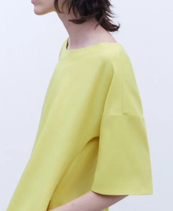 Adolfo Dominguez Vestidos Y Monos>Vestido Corto Evase Amarillo Oscuro
