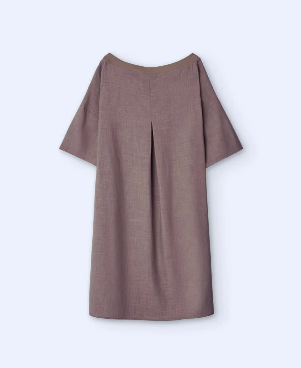 Adolfo Dominguez Vestidos Y Monos>Vestido Corto Evase Camel/Marron