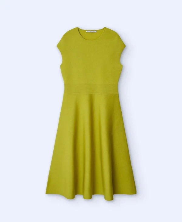 Adolfo Dominguez Vestidos Y Monos>Vestido Cuello Caja Verde Pistacho