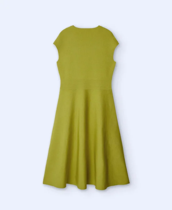 Adolfo Dominguez Vestidos Y Monos>Vestido Cuello Caja Verde Pistacho