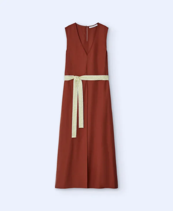 Adolfo Dominguez Vestidos Y Monos>Vestido En Lyocell De Lenzing™ Naranja