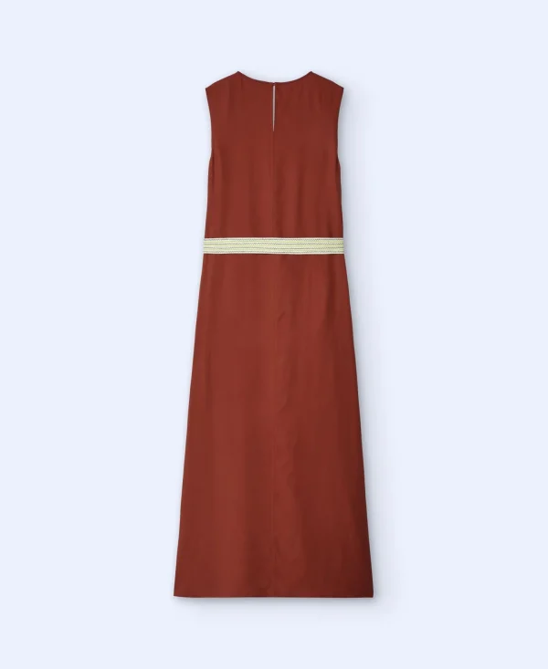 Adolfo Dominguez Vestidos Y Monos>Vestido En Lyocell De Lenzing™ Naranja