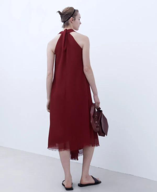 Adolfo Dominguez Vestidos Y Monos>Vestido Largo Escote Pico Caldero