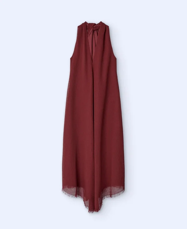 Adolfo Dominguez Vestidos Y Monos>Vestido Largo Escote Pico Caldero