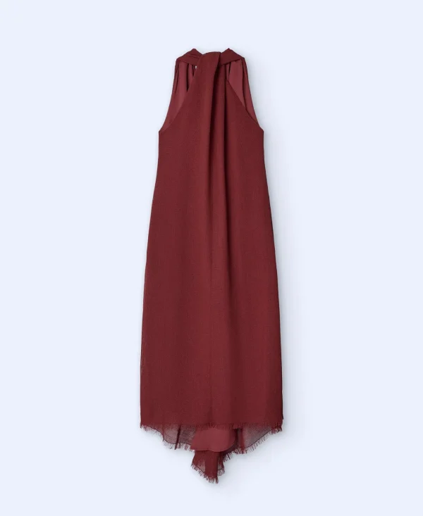 Adolfo Dominguez Vestidos Y Monos>Vestido Largo Escote Pico Caldero