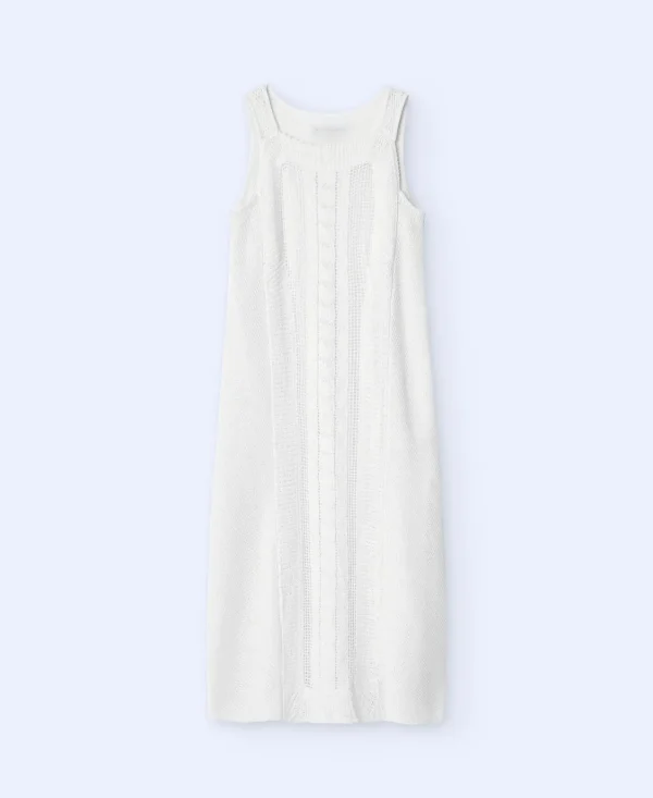 Adolfo Dominguez Vestidos Y Monos>Vestido Sin Mangas Punto Calado Crema