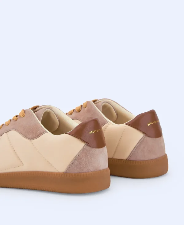 Adolfo Dominguez Zapatos>Zapatilla En Nailon Y Serraje Rosa Crudo